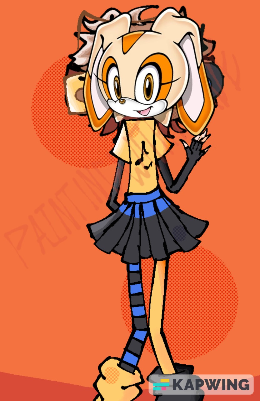 Cream the Rabbit, fanart, music, cute, energetic