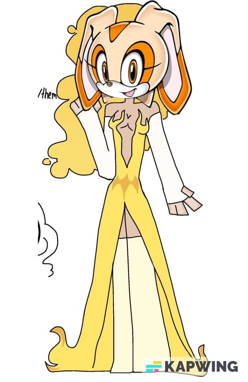 Cream the Rabbit, Fanart, Dress, Yellow